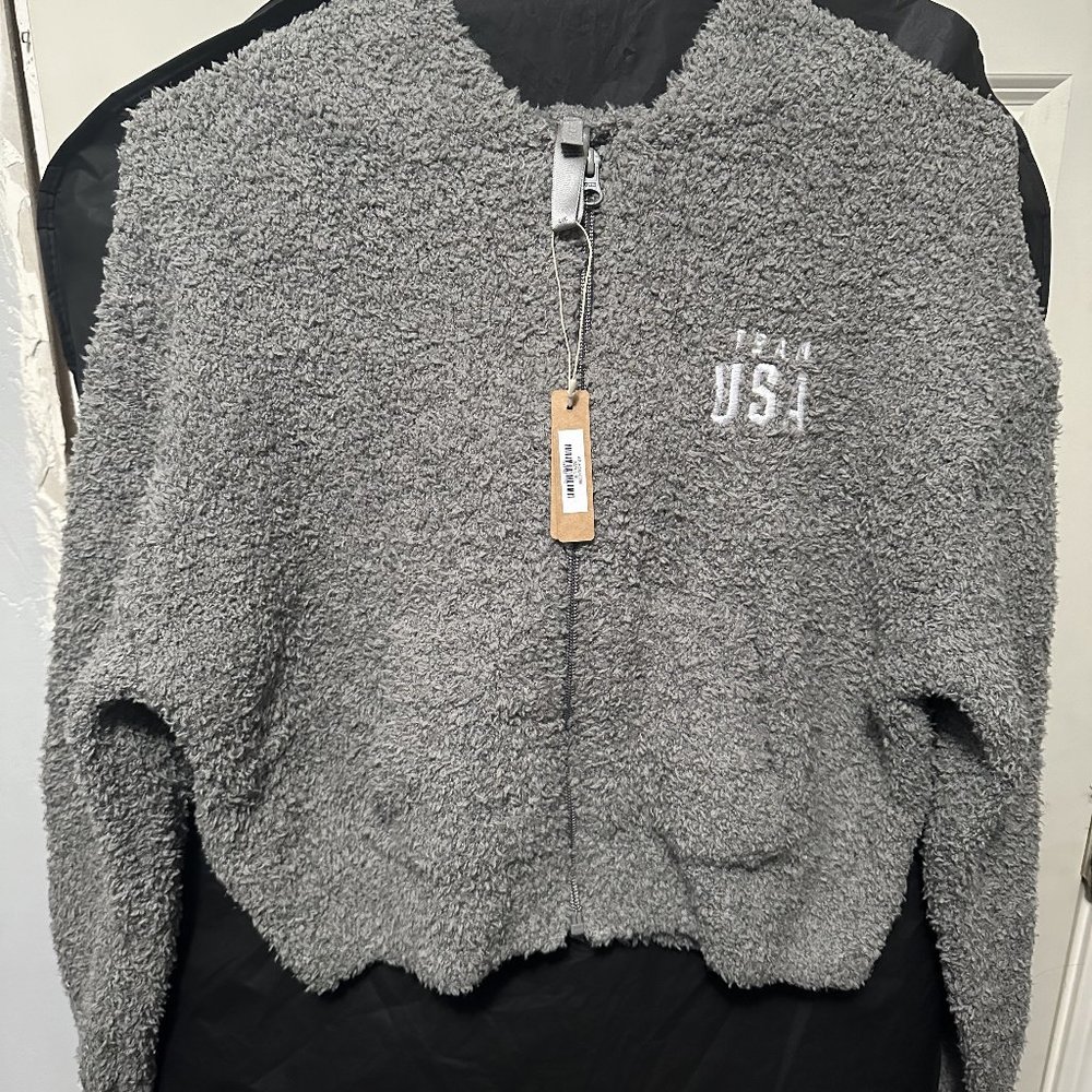 SKIMS Olympic Capsule Team USA Cozy Knit Zip-Up Hoodie L/XL